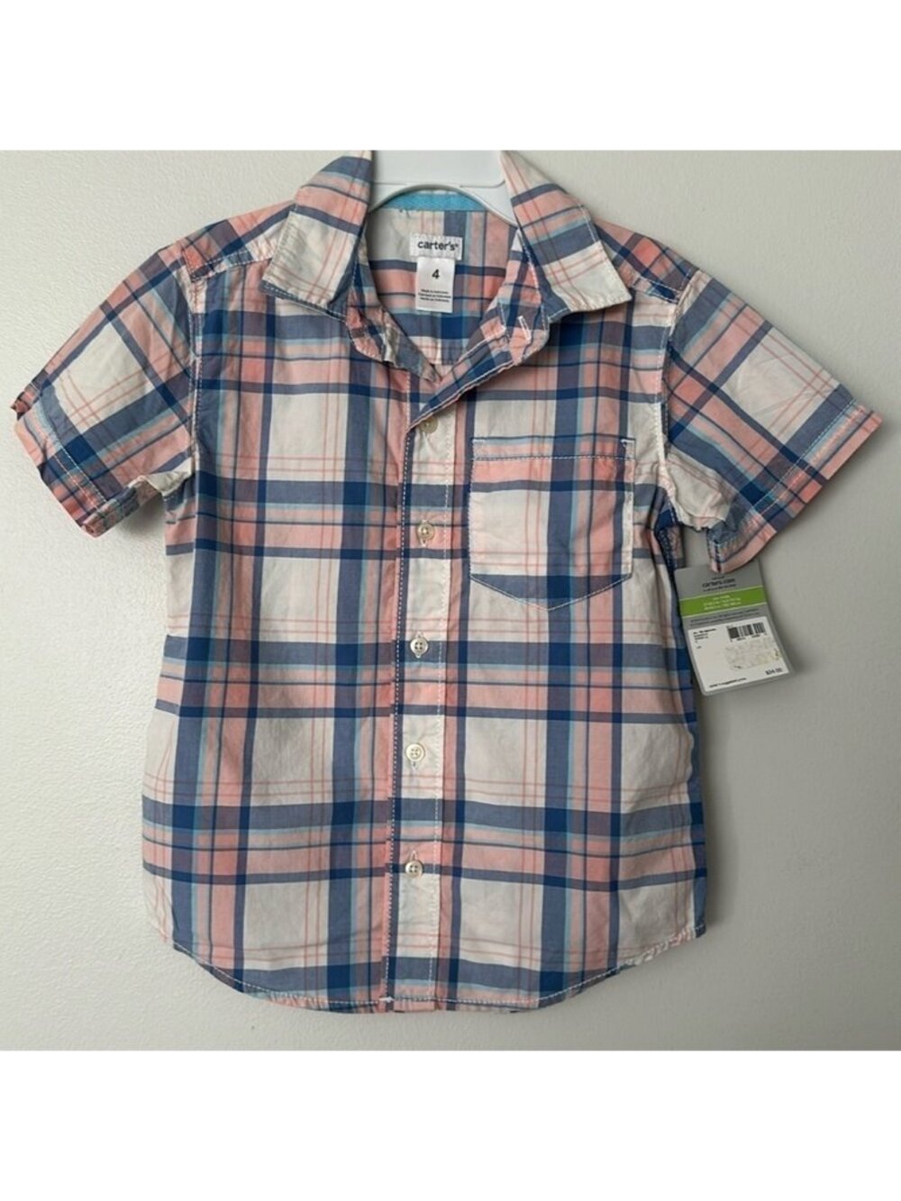 Boys plaid button down shirt